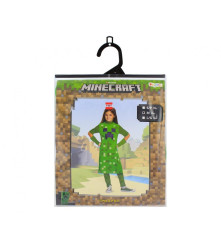 Costum carnaval Minecraft Creeper Classic Girl pentru copii, marime M ( 7 - 8 ani)