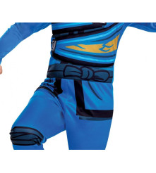Costum carnaval Lego Ninjago albastru pentru copii 6-8 ani (120/130 cm)