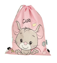 Sac Sport pentru copii, model Soarece, roz, 43x34cm