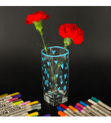 Set of 24 waterproof acrylic markers for painting on fabrics and other surfaces, multi-colored