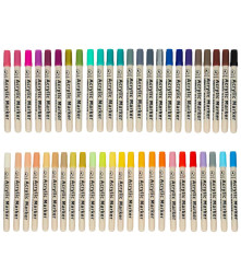 Set of 48 waterproof acrylic markers for painting on fabrics and other surfaces, multi-colored