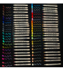Set of 48 waterproof acrylic markers for painting on fabrics and other surfaces, multi-colored