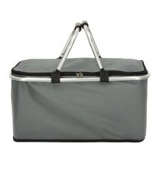 Cos de picnic pliabil termic pentru camping, capacitate 32 l, gri