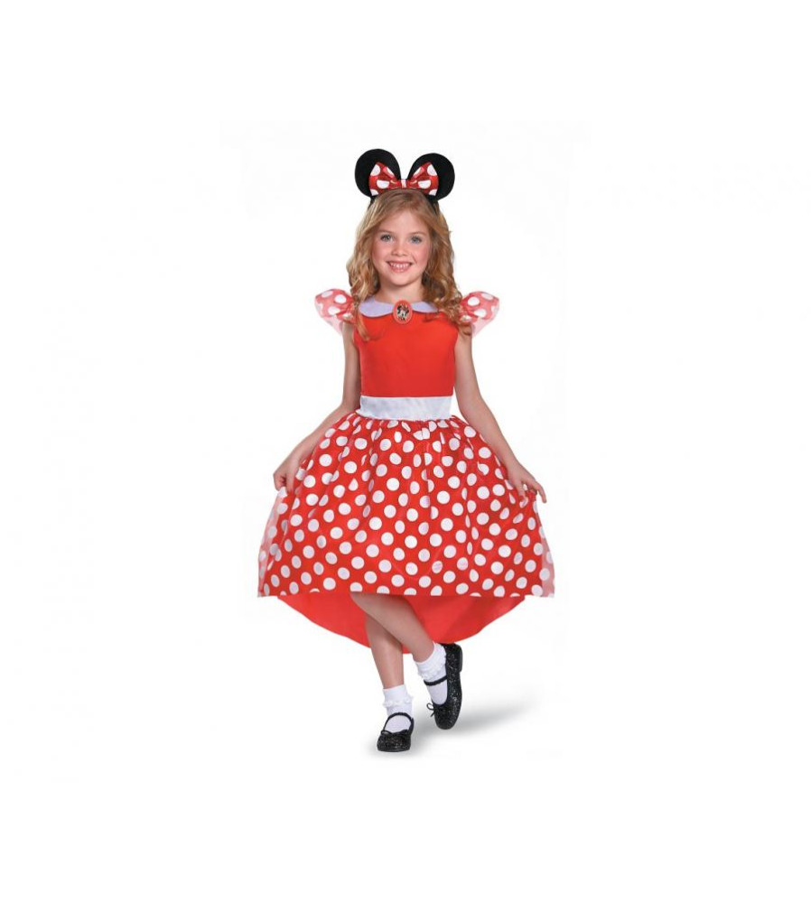 Costum Minnie Mouse rosu pentru copii 2 ani 92/104