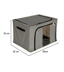 Organizator de dulap sau sertar cu rama, alb- negru, 100L