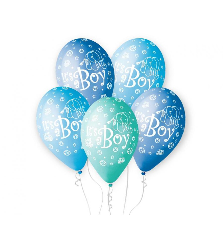 Set 5 baloane premium ,,Its a Boy", 30cm