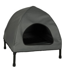 Casa pentru caini sau pisci, gri- negru, 60x54x44 cm