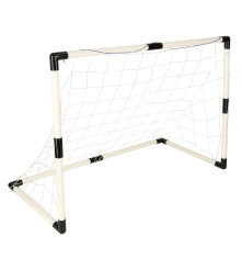 Set 2 porti de fotball 2 în 1 pentru copii cu minge si pompa,  95x48x70cm