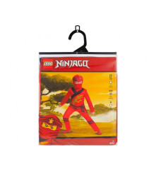 Costum carnaval Kai Fancy Lego Ninjago pentru copii, marime M (7-8 ani)