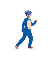 Costum carnaval Ariciul Sonic pentru copii, albastru, marime L (10-12 ani)