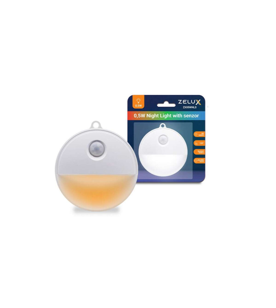 Lampa de noapte Zelux LED cu senzor de miscare