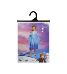 Costum carnaval Elsa  - Frozen pentru copii, albastru, marime XS  (3-4 ani)