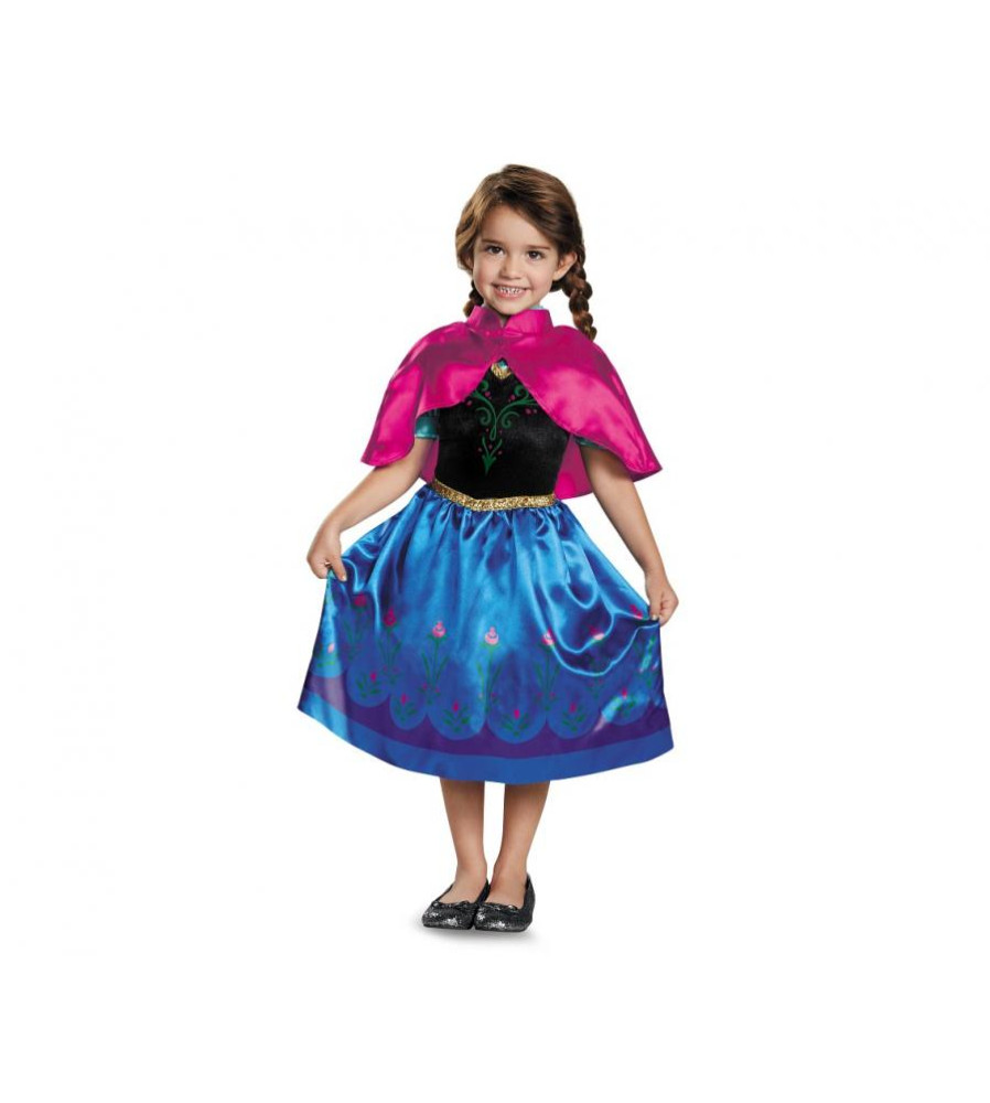Costum carnaval printesa Ana - Frozen pentru copii, marime S ( 5-6 ani)