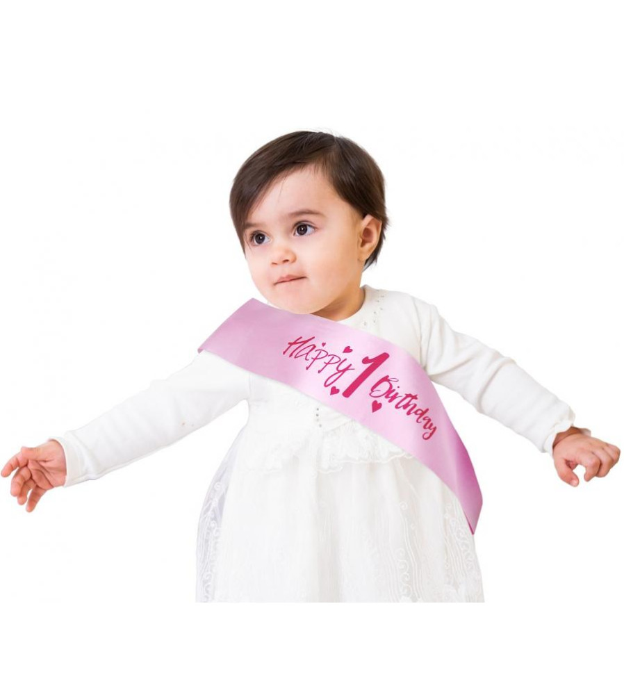 Esarfa petrecere „Happy 1 Birthday” 40 cm