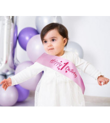 Esarfa petrecere „Happy 1 Birthday” 40 cm
