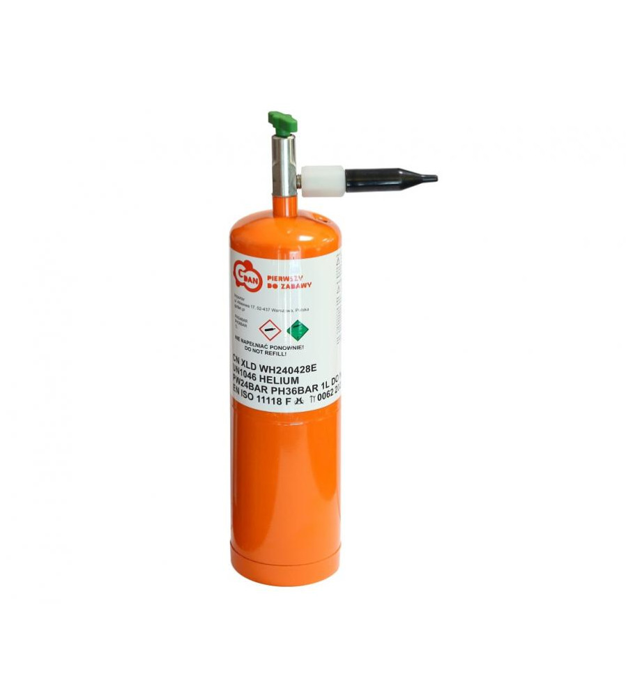 Butelie heliu pentru umflat 5 baloane de 9 inch