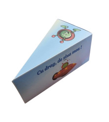 Cutie in forma de felie tort din carton de 160 gr model Pixy 12 x 7 x 5 cm