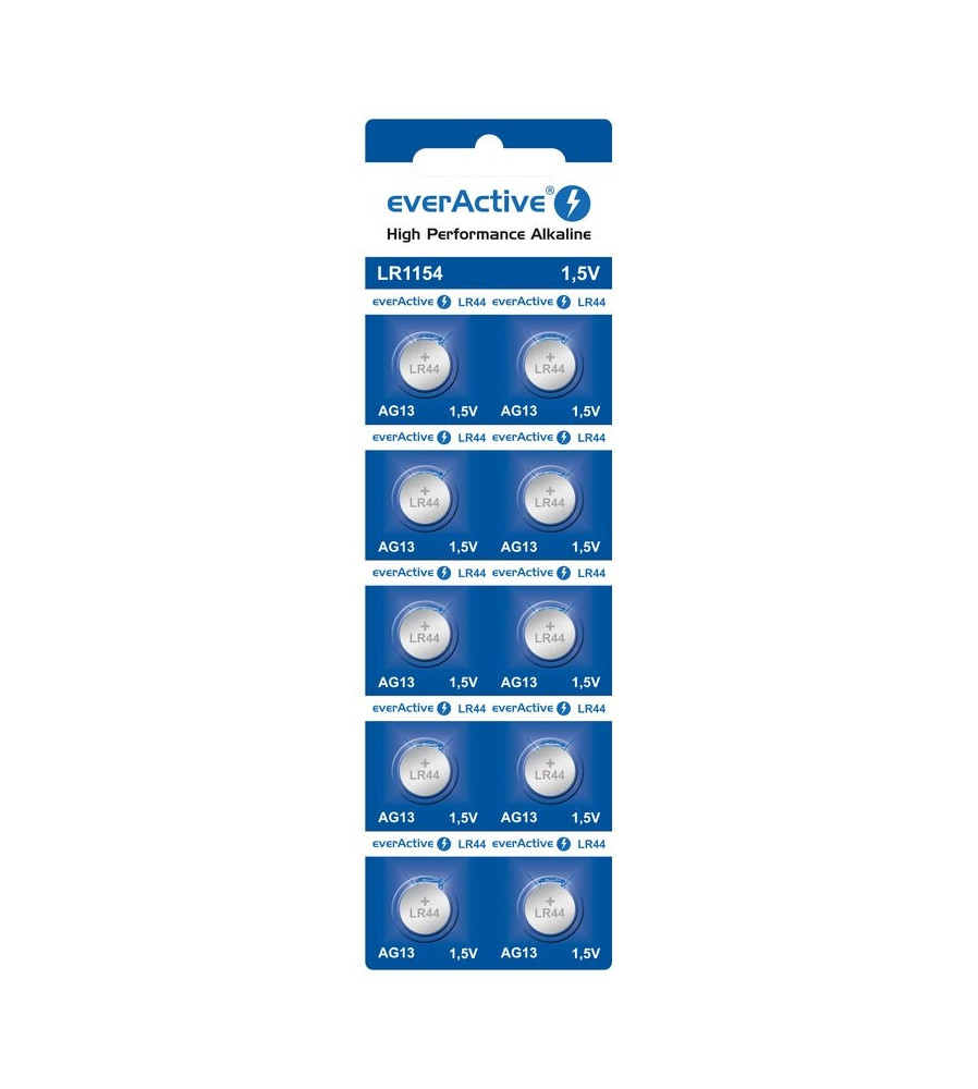 everActive AG13 G13 LR1154 LR44 1.5v baterie alcalina plata