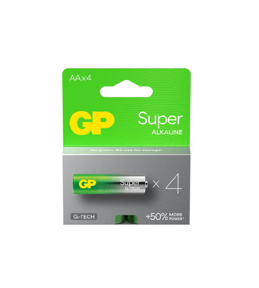 Set de 4 baterii GP Super Alkaline G-TECH LR6/AA