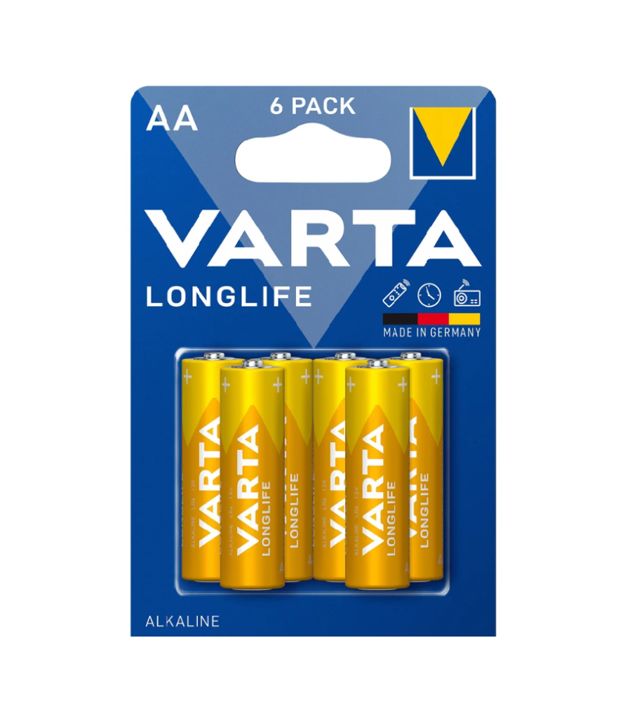 Set de 6 baterii Varta Longlife LR6/AA 4106