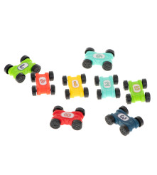 Pista de curse si garaj cu 8 masinute, multicolor