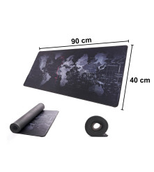 Mouse pad XXL pentru birou cu harta lumii, 40x90cm