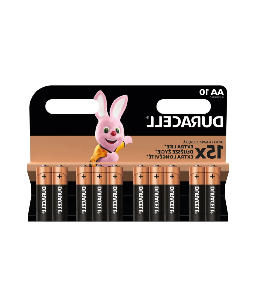 Set 10 baterii alcaline Duracell Duralock Basic C&B LR6 AA