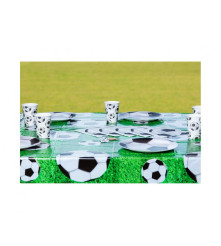 Set 10 pahare petrecere din carton model fotbal 250 ml