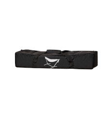 Hamac dublu de gradina sau camping cu cadru si husa, 200 cm, capacitate 150 kg, negru-bej