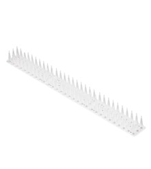 Set 8 module de tepi anti-pasari din plastic, alb, 43 cm