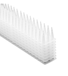 Set 8 module de tepi anti-pasari din plastic, alb, 43 cm
