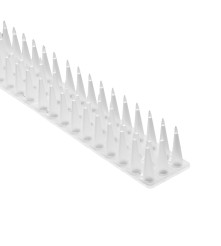 Set 8 module de tepi anti-pasari din plastic, alb, 43 cm