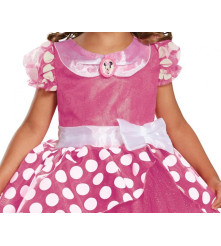 Costum carnaval pentru copii Minnie Mouse Roz Deluxe, marime S (5-6 ani)