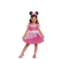 Costum carnaval pentru copii Minnie Mouse Roz Deluxe, marime XS (3-4 ani)