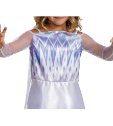 Costum carnaval regina zapezii Elsa - Frozen 2 (licentiat) pentru copii, marimea M (7-8 ani)
