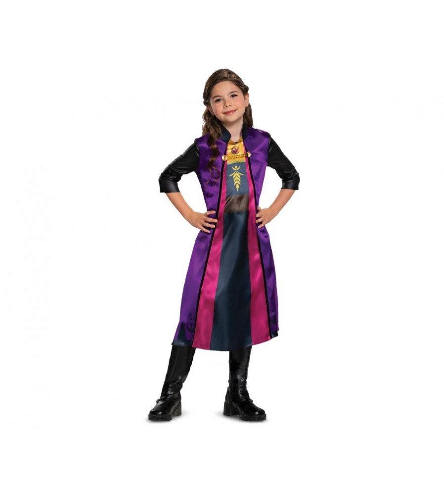 Costum Carnaval printesa Anna Basic - Frozen 2 ( licentiat) pentru copii, marime M (7-8 ani)