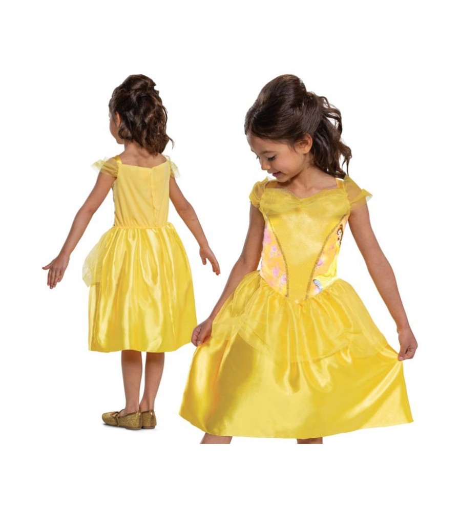 Costum carnaval pentru copii printesa Belle Basic, marime M ( 7-8 ani)