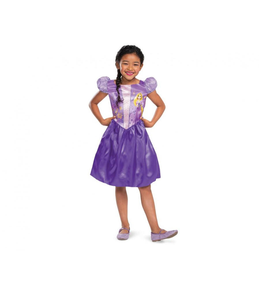 Costum carnaval printesa Rapunzel Basic pentru copii, marime S (5-6 ani)