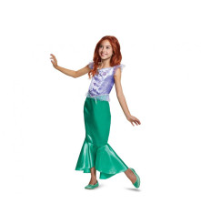 Costum carnaval printesa Ariel - Mica sirena Classic ( licentiat) pentru copii, marime M ( 7-8 ani)
