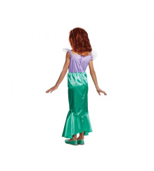 Costum carnaval printesa Ariel - Mica sirena Classic ( licentiat) pentru copii, marime M ( 7-8 ani)