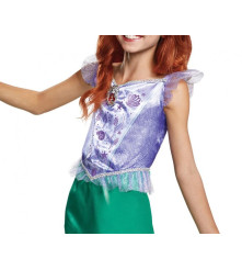 Costum carnaval printesa Ariel - Mica sirena Classic ( licentiat) pentru copii, marime M ( 7-8 ani)
