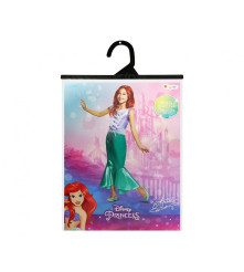 Costum carnaval printesa Ariel - Mica sirena Classic ( licentiat) pentru copii, marime M ( 7-8 ani)
