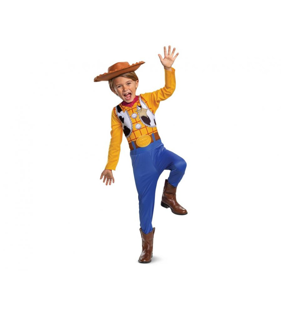 Costum carnaval Toy Story 4 - Woody pentru copii ( licentiat), marime M (7-8 ani)