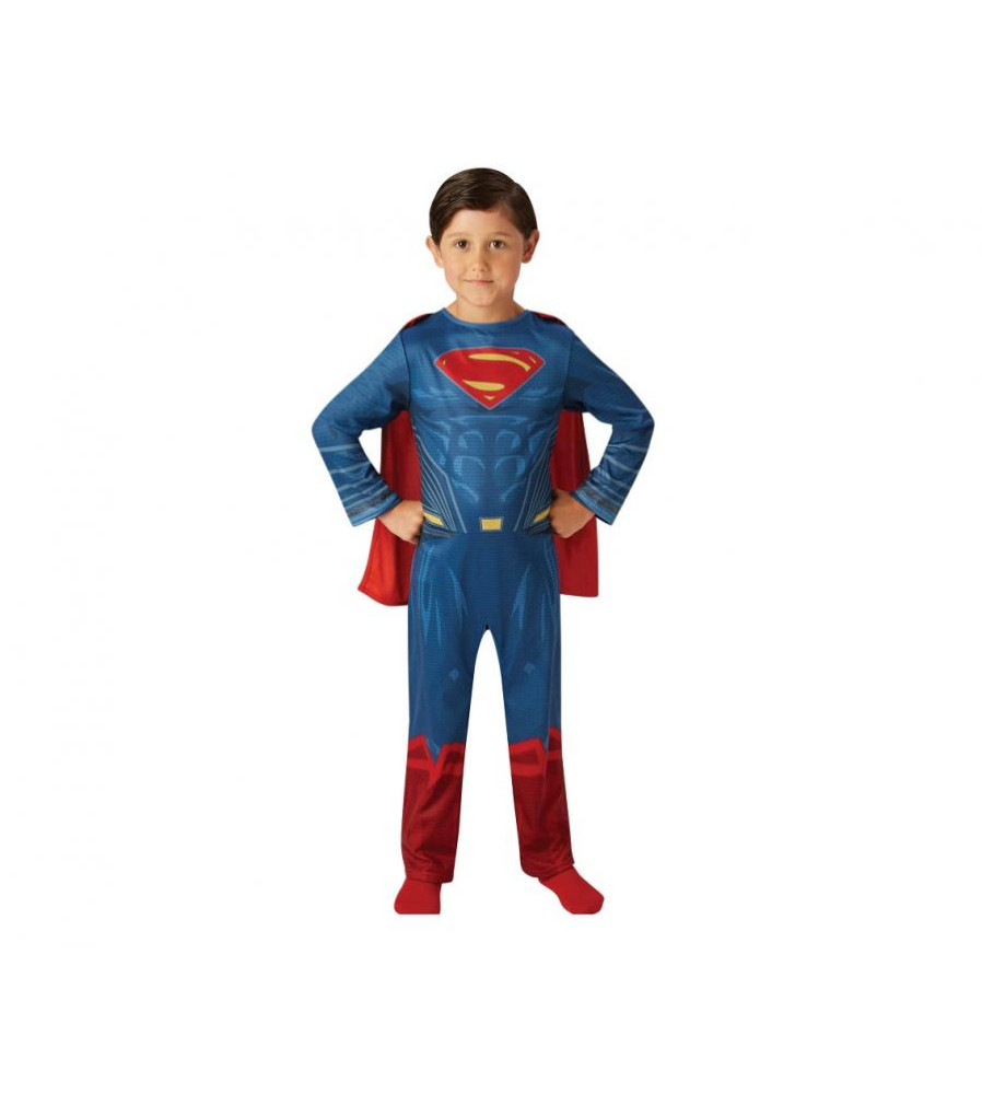 Costum carnaval Superman cu muschi pentru copii, Marime M (7-8 Ani)
