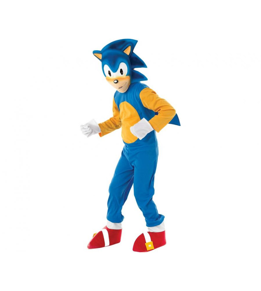 Costum carnaval Ariciul Sonic pentru copii, albastru, marime L (10-12 ani)