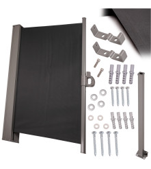 Copertina laterala retractabila pentru terasa sau gradina, 160 x 300 cm, gri inchis