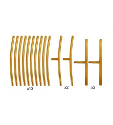 Arcada decorativa rotunda, metal auriu, 150 cm, pentru baloane si flori