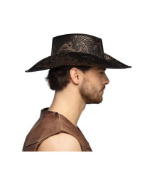 Palarie cowboy COBRA, unisex maro