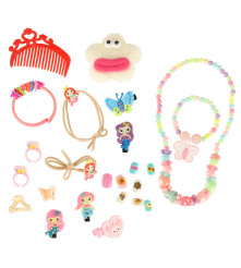 Set Machiaj Manichiura si Bijuterii pentru Fete, Stil Sirena 3+