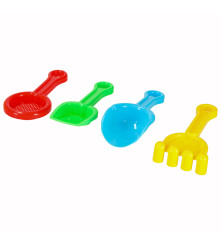 Set jucarii plaja 12 Piese( bărcuța, forme, lopata, grebla și pistol cu apa)